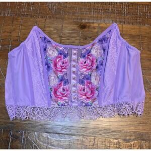 Victoria’s Secret Dream Angels Corset Embroidered Strapless Top NWT Size Large